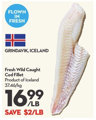 Longo's Fresh wild caught cod fillet offer