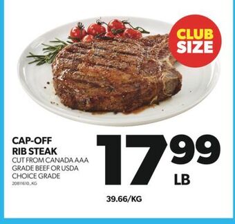 Real Canadian Superstore Cap-off rib steak offer