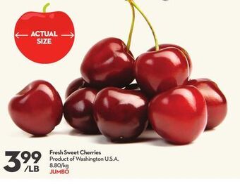 Longo's Fresh sweet cherries offer