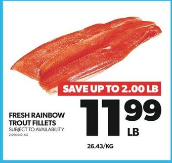 Real Canadian Superstore Fresh rainbow trout fillets offer