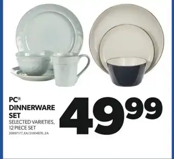 Real Canadian Superstore Pc® dinnerware set, 12 piece set offer