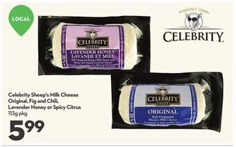 Longo's Celebrity sheep's milk cheese offer