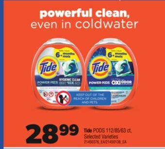 Real Canadian Superstore Tide pods 112/85/63 ct offer