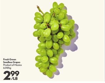 Longo's Fresh green seedless grapes offer