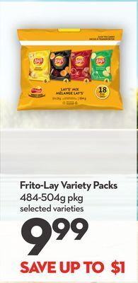 Longo's Frito-lay variety packs offer