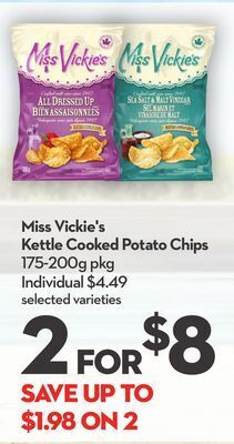 Longo's Miss vickie's kettle cooked potato chips offer
