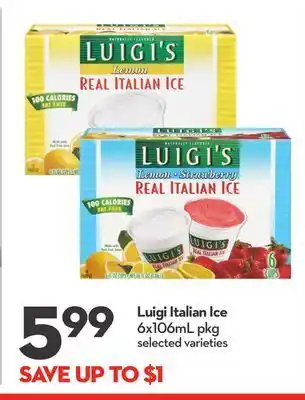 Longo's Luigi italian ice offer