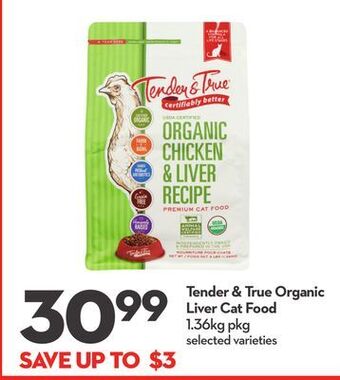 Longo's Tender & true organic liver cat food offer