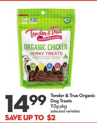Longo's Tender & true organic dog treats offer