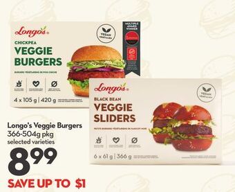 Longo's Longo's veggie burgers offer