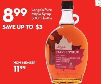 Longo's Longo's pure maple syrup offer