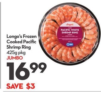 Longo's Longo's frozen cooked pacific shrimp ring offer