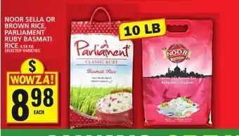 Food Basics Noor sella or brown rice, parliament ruby basmati rice offer