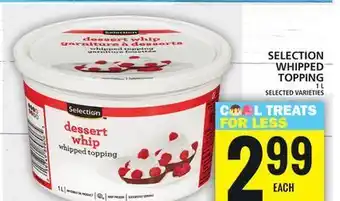 Food Basics Selection whipped topping offer