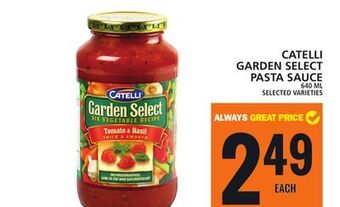 Food Basics Catelli garden select pasta sauce offer