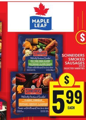 Food Basics Schneiders smoked sausages offer