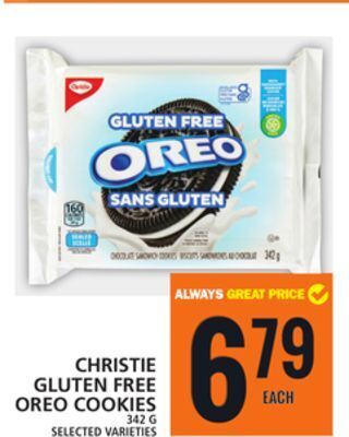 Food Basics Christie gluten free oreo cookies offer