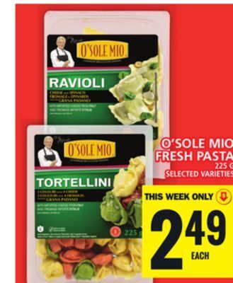 Food Basics O'sole mio fresh pasta offer