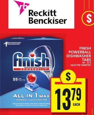 Food Basics Finish powerball dishwasher tabs offer