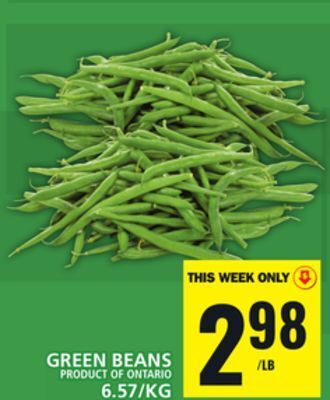 Food Basics Green beans offer