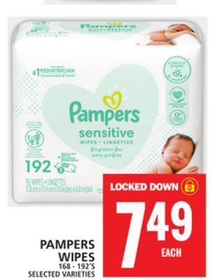 Food Basics Pampers wipes offer