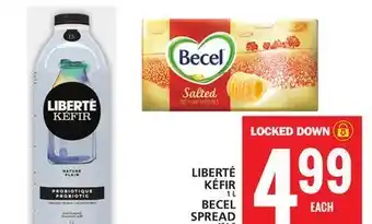 Food Basics Liberté kéfir or becel spread offer