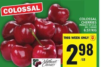 Food Basics Colossal cherries offer