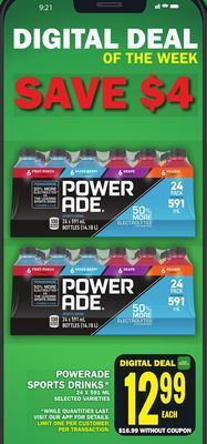 Food Basics Powerade sports drinks* offer