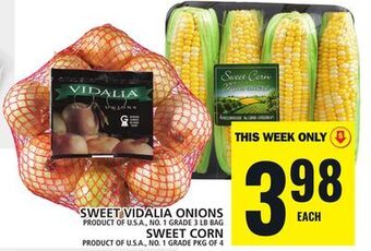 Food Basics Sweet vidalia onions or sweet corn offer