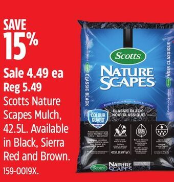 Canadian Tire Scotts nature scapes mulch, 42.5l offer