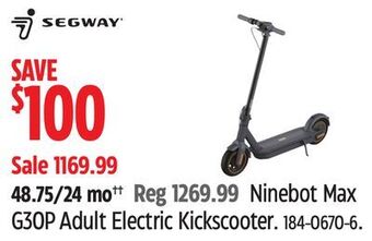 Canadian Tire Segway ninebot max g30p adult electric kickscooter offer
