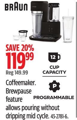 Canadian Tire Braun coffeemaker offer