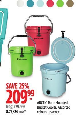 Canadian Tire Woods arctic roto-moulded bucket cooler offer