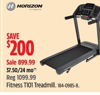 Canadian Tire Horizon fitness t101 treadmill offer
