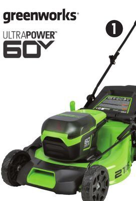 Canadian Tire Greenworks 60v 3-in-1 push mower, 21 offer
