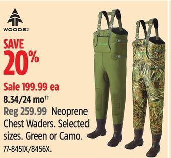 Canadian Tire Woods neoprene chest waders offer