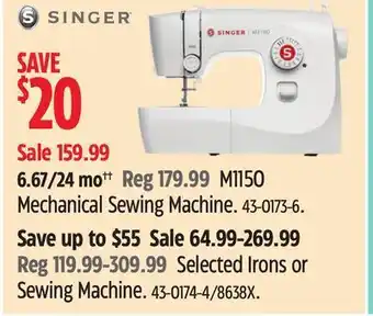Canadian Tire Singer m1150 mechanical sewing machine offer