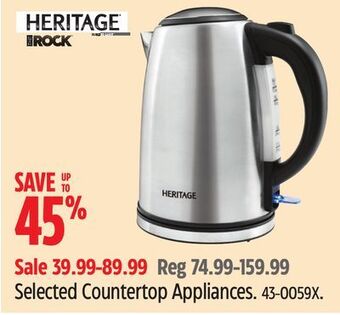 Canadian Tire Heritage the rock selected countertop appliances offer