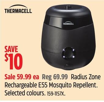 Canadian Tire Thermacell radius zone rechargeable e55 mosquito repellent offer