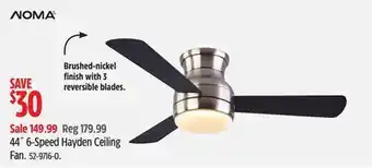 Canadian Tire Noma 44 6-speed hayden ceiling fan offer