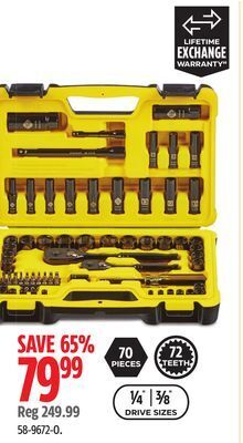 Canadian Tire Stanley black chrome socket sets offer