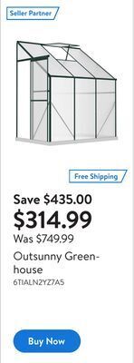 Walmart Outsunny greenhouse offer