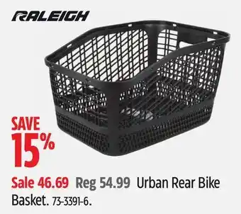 Canadian Tire Raleigh urban rear bike basket offer