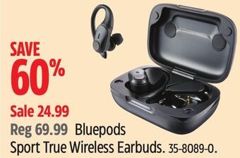 Canadian Tire Bluehive bluepods sport true wireless earbuds offer