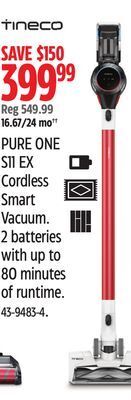 Canadian Tire Tineco pure one s11 ex cordless smart vacuum offer