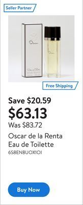 Walmart Oscar de la renta eau de toilette offer