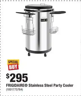 Home Depot Frigidaire® stainless steel party cooler offer