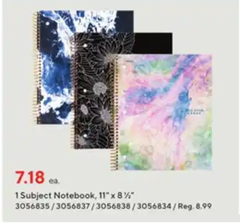 Staples 1 subject notebook offer