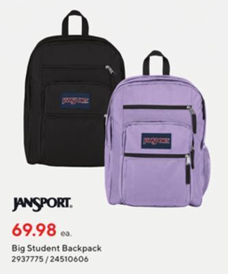 Staples Jansport big student backpack offer