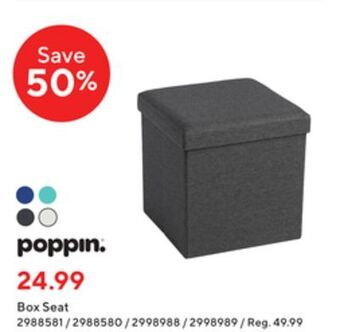 Staples Poppin box seat offer